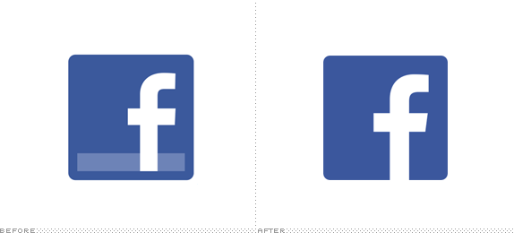 Facebook Logo, Before and After