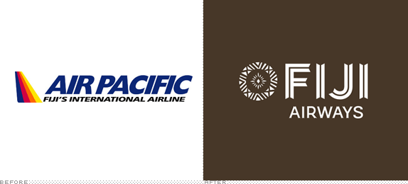 Fiji Airways Logo, Before and After