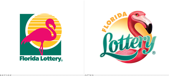 Florida Lottery Logo, Before and After