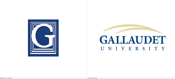 Gallaudet University Logo, Before and After