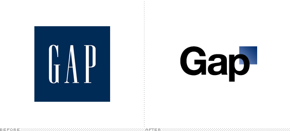 Gap Logo, Before and After