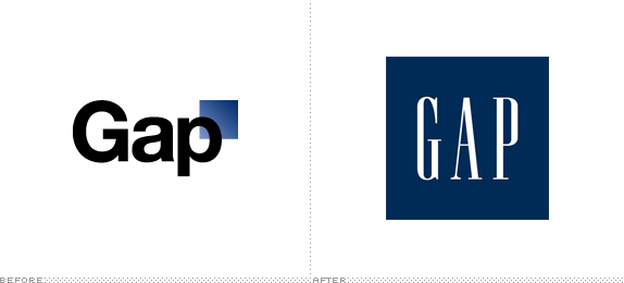 Gap Logo, Before and After