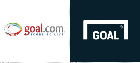 Goal.com Logo, Before and After