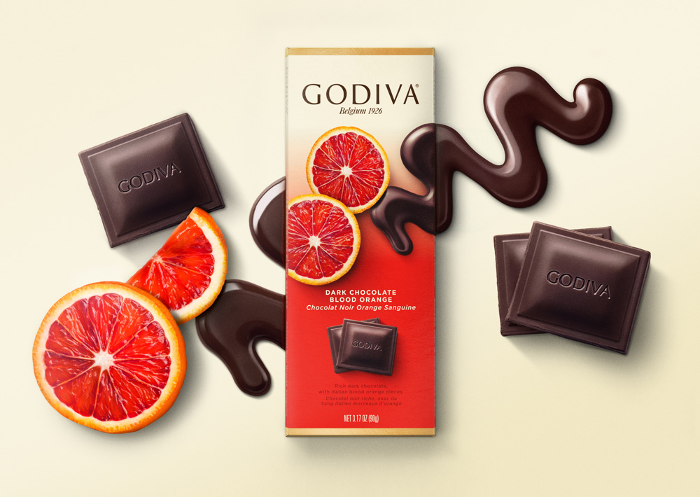 New Packaging for Godiva Chocolate Bars by Pearlfisher