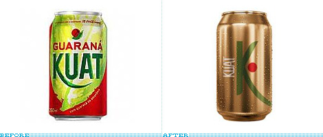 Guarana Kuat Package, Before and After