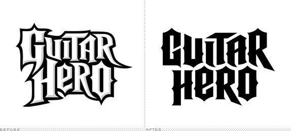 Guitar Hero Logo, Before and After