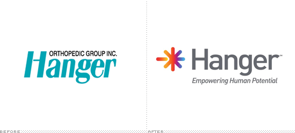 Hanger Logo, Before and After