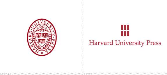 Harvard University Press Logo, Before and After