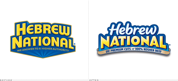 Hebrew National Logo, Before and After