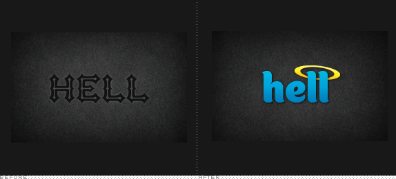 Hell Logo, Before and After