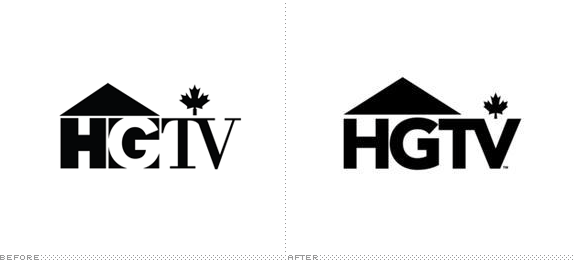 HGTV Canada Logo, Before and After