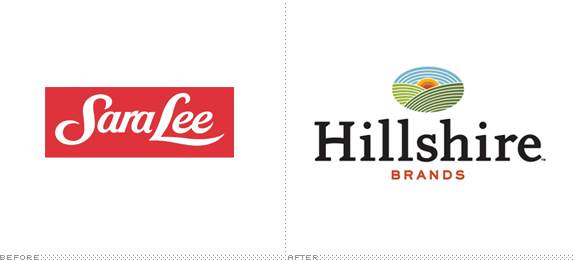 Hillshire Brands Logo, Before and After