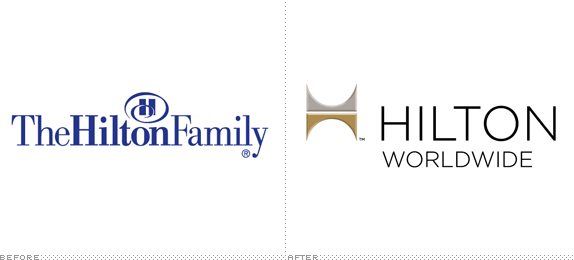 Hilton Worldwide Logo, Before and After
