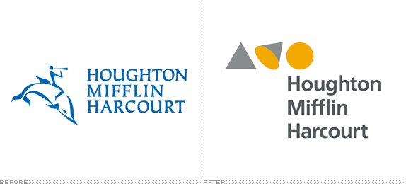 Houghton Mifflin Harcourt Logo, Before and After