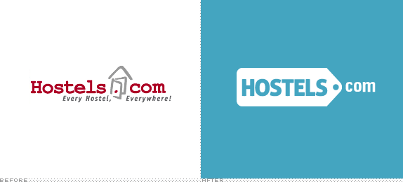 Hostels.com Logo, Before and After