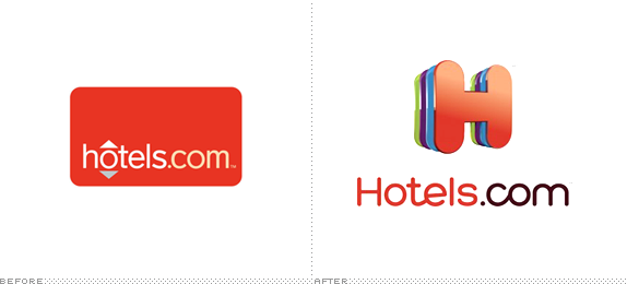 Hotels.com Logo, Before and After