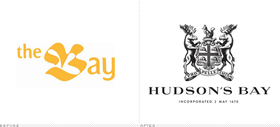 Hudson's Bay Logo, Before and After
