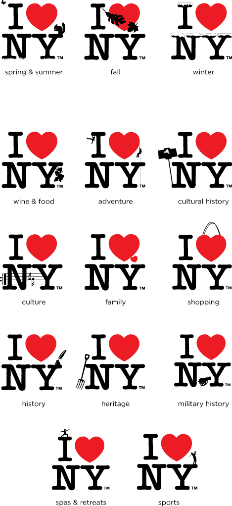 I Heart New York Logo, Variations