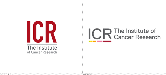 Institute of Cancer Research Logo, Before and After