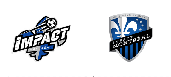 Montreal Impact Logo, Before and After