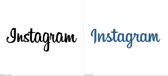 Instagram Wordmark, Before and After