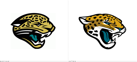 Jacksonville Jaguars Logo, Before and After
