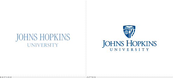 Johns Hopkins University Logo, Before and After