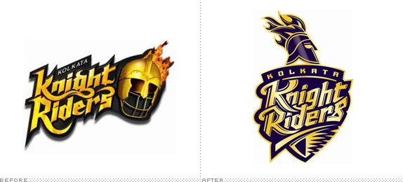 Kolkata Knight Riders Logo, Before and After
