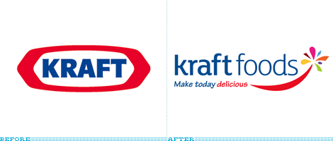 Kraft Foods Logo, Before and After