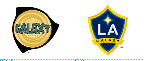 L.A. Galaxy Logo, Before and After