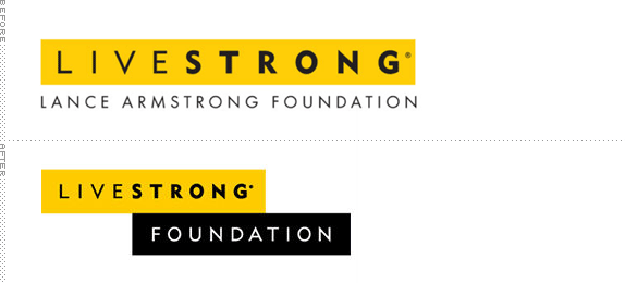 Livestrong Foundation Logo, Before and After