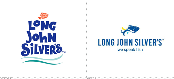 Long John Silver's Logo, Before and After