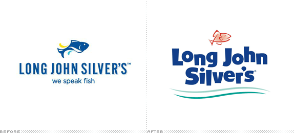 Long John Silver's Logo, Before and After