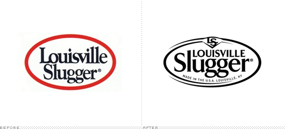 Louisville Slugger Logo, Before and After