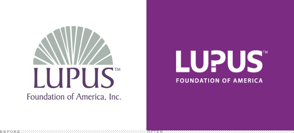 Lupus Foundation of America Logo, Before and After