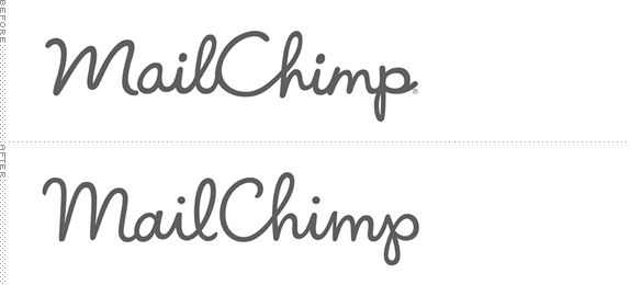 MailChimp Logo, Before and After