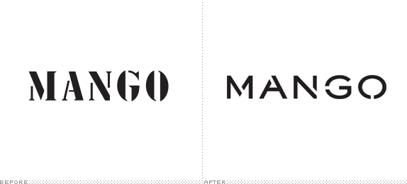 Mango Logo, Before and After