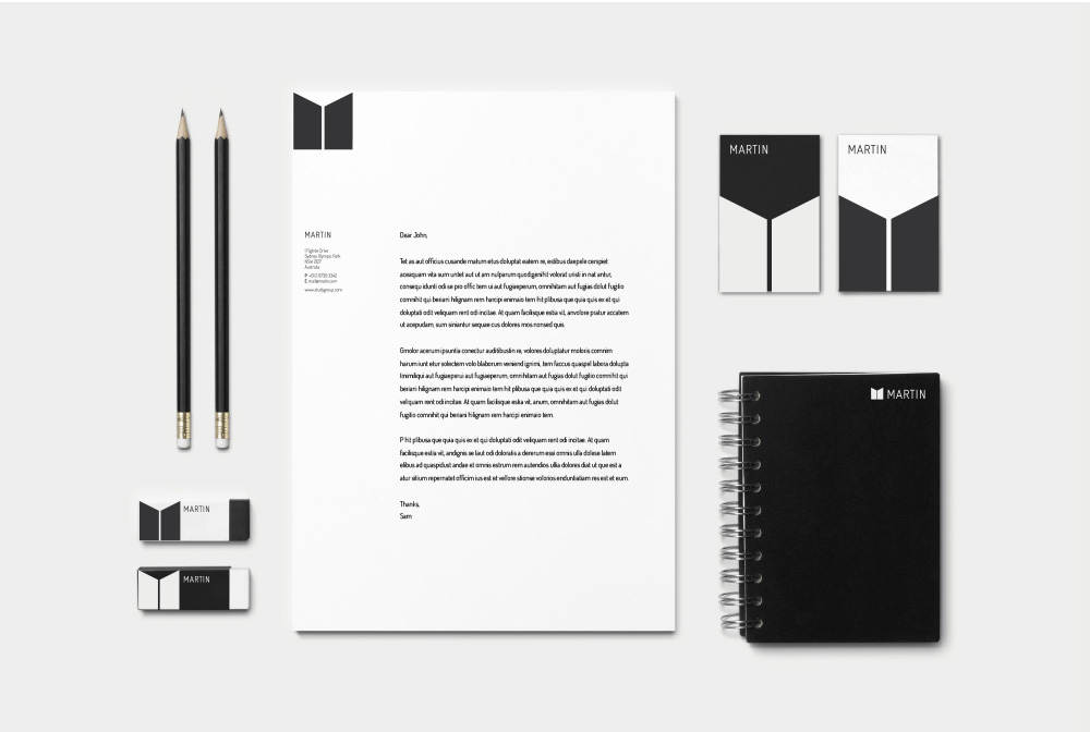 New Logo and Identity for Martin by Born & Raised