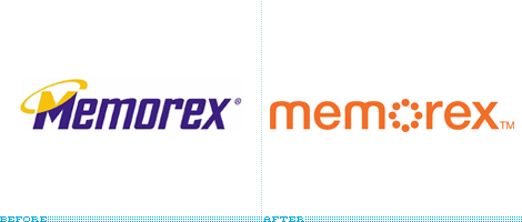 Memorex Logo, Before and After