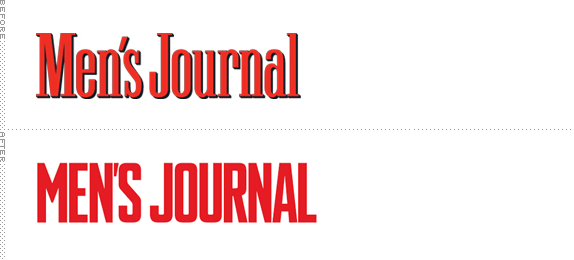 Men's Journal Logo, Before and After