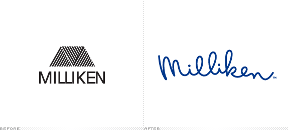 Miliken Logo, Before and After