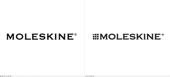 Moleskine Logo, Before and After