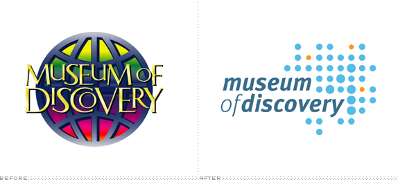 Museum of Discovery Logo, Before and After