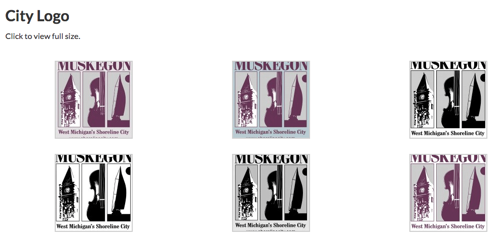 Muskegon Defaults to Old Logo