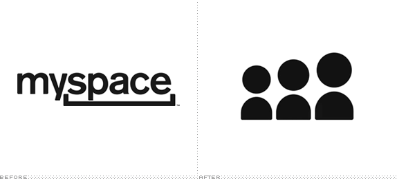 Myspace Logo, Before and After