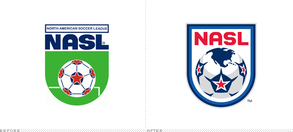 North American Soccer League Logo, Before and After