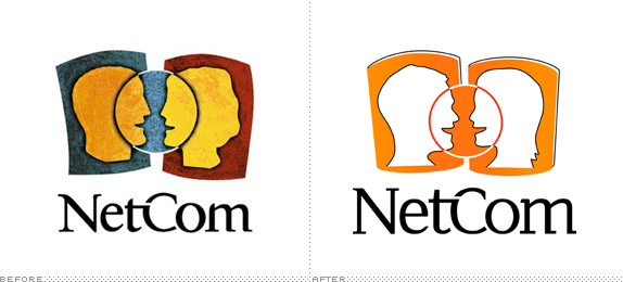 Netcom Logo, Before and After