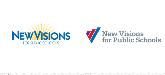 New Visions Logo, Before and After