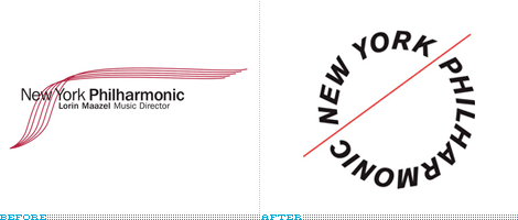New York Philarmonic Logo, Before and After