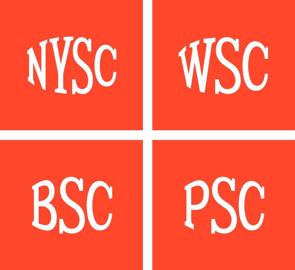 New Logo and Identity for NYSC, WSC, BSC, and PSC, by Kettle